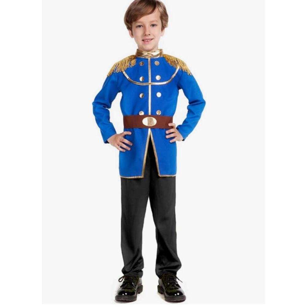 Boy’s Free Beauty Handsome Prince 3 Piece Set Costume New Size M (6-7)